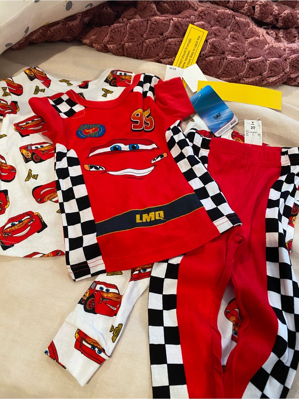 Red Lightning McQueen Toddler Pajama Set - 2T 100% cotton NWT